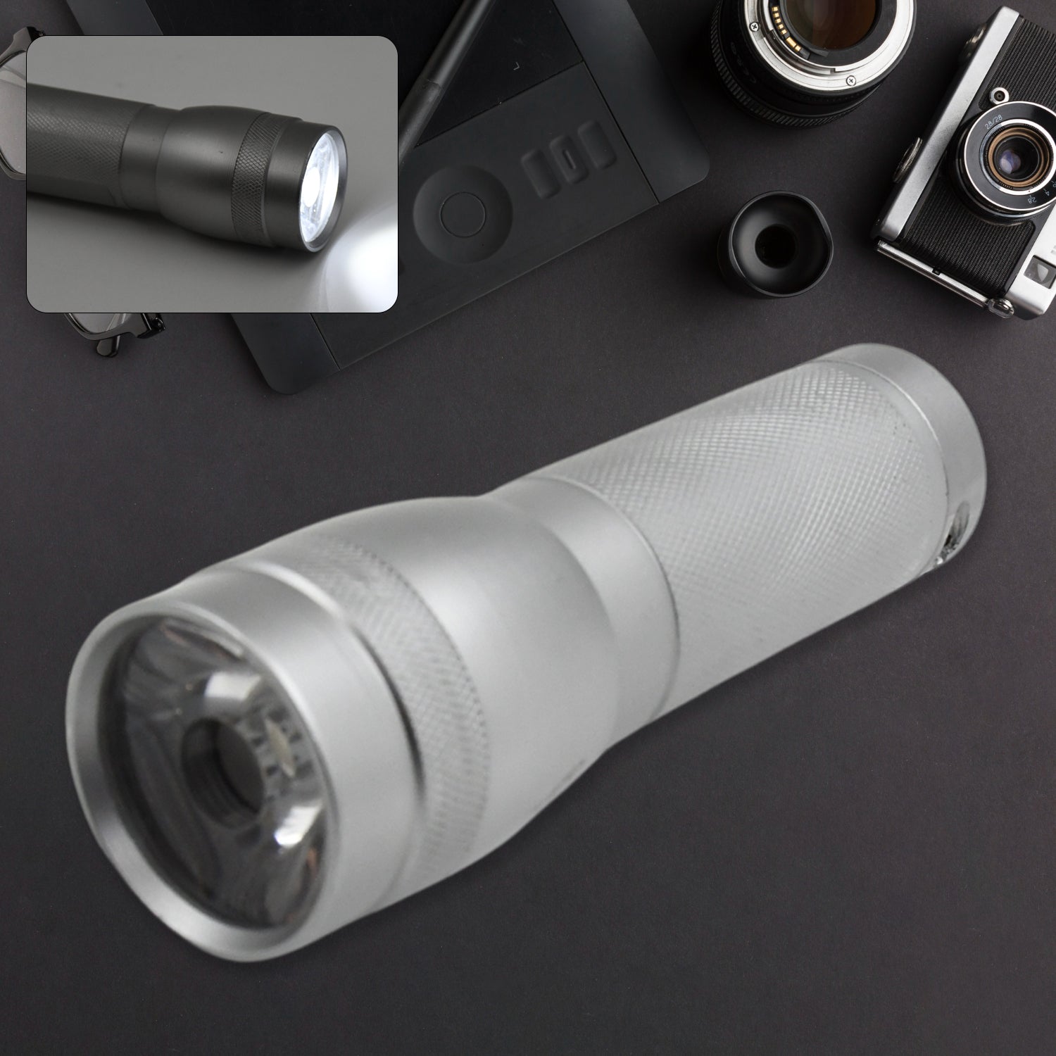 Portable Mini Torch / Flashlight 9 LED Powerful High Lumens Pen Light Easy To Carry, Portable Pocket Compact Torch for Emergency 3 Battery operated (Battery not included / 1 pc) Portable Mini Torch / Flashlight 9 LED Powerful High Lumens Pen Light Easy To Carry, Portable Pocket Compact Torch for Emergency 3 Battery operated (Battery not included / 1 pc)